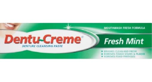 Buy Dentu-Creme Denture Cleansing Paste Fresh Mint 75ml Pack Online ...