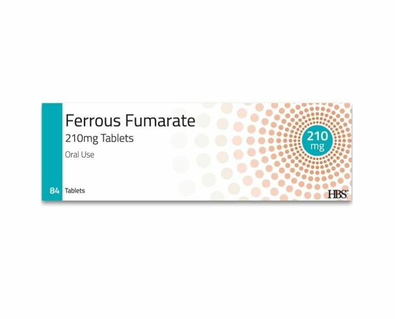 Buy Ferrous Fumarate 210mg Tablets  Pack of 84 Online  Daily Chemist